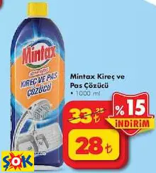 MİNTAX KİREÇ VE PAS ÇÖZÜCÜ 1000 ML